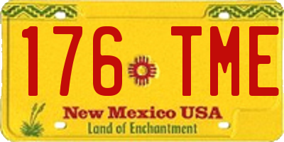 NM license plate 176TME