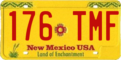 NM license plate 176TMF