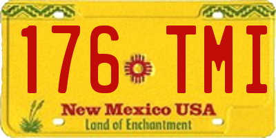 NM license plate 176TMI