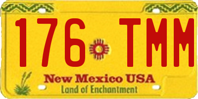 NM license plate 176TMM