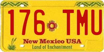 NM license plate 176TMU
