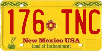 NM license plate 176TNC