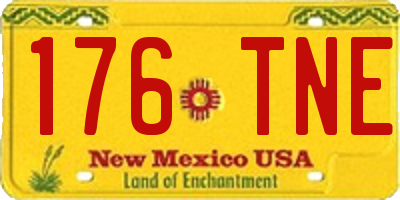 NM license plate 176TNE