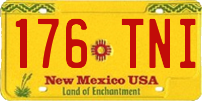 NM license plate 176TNI
