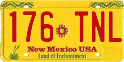 NM license plate 176TNL