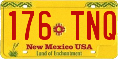 NM license plate 176TNQ