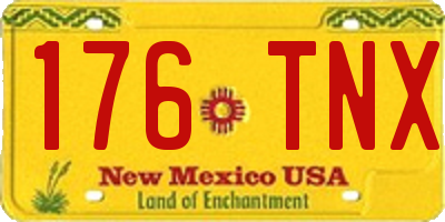NM license plate 176TNX