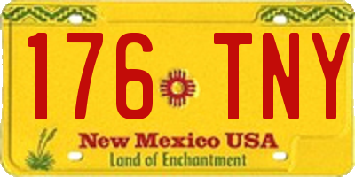 NM license plate 176TNY