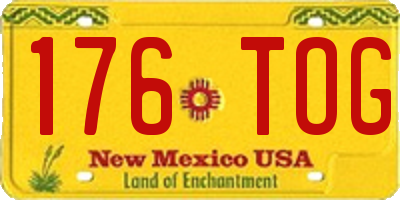 NM license plate 176TOG