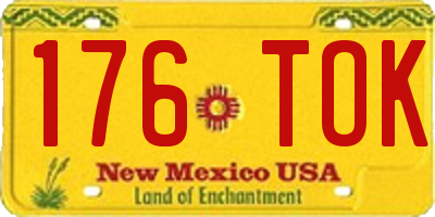 NM license plate 176TOK