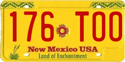 NM license plate 176TOO