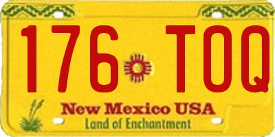 NM license plate 176TOQ