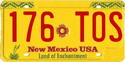 NM license plate 176TOS