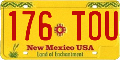 NM license plate 176TOU