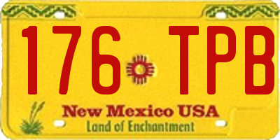 NM license plate 176TPB