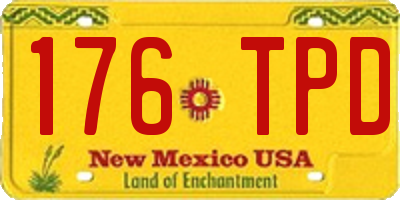 NM license plate 176TPD