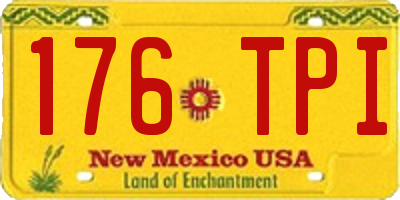 NM license plate 176TPI