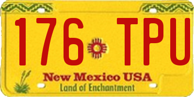 NM license plate 176TPU