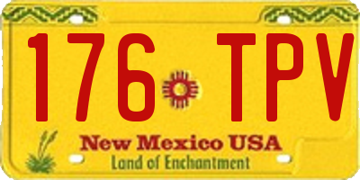 NM license plate 176TPV