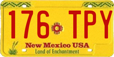 NM license plate 176TPY