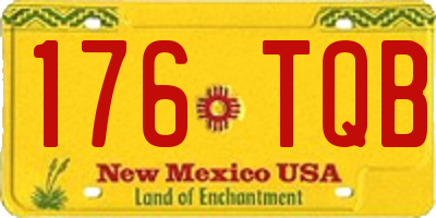 NM license plate 176TQB