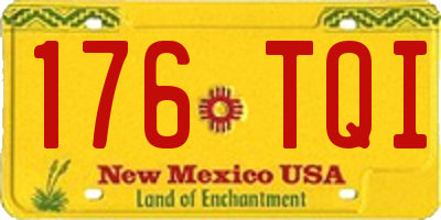 NM license plate 176TQI