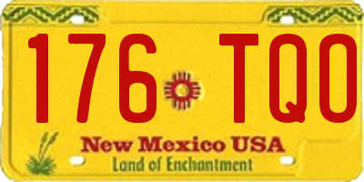 NM license plate 176TQO