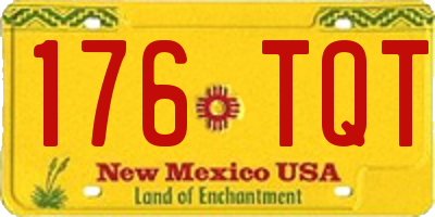 NM license plate 176TQT