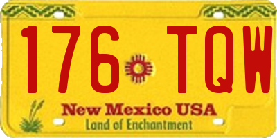 NM license plate 176TQW