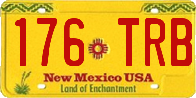 NM license plate 176TRB