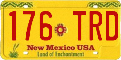 NM license plate 176TRD