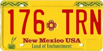 NM license plate 176TRN