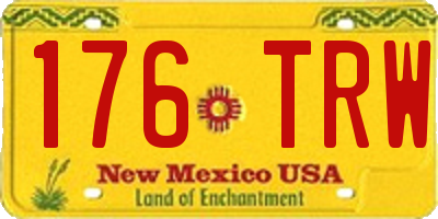 NM license plate 176TRW