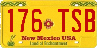 NM license plate 176TSB