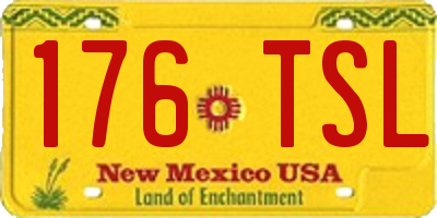 NM license plate 176TSL
