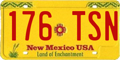 NM license plate 176TSN