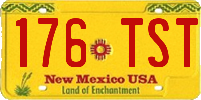 NM license plate 176TST
