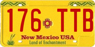 NM license plate 176TTB