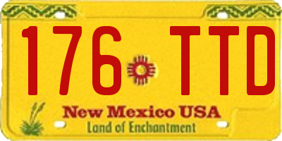 NM license plate 176TTD