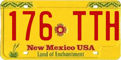 NM license plate 176TTH