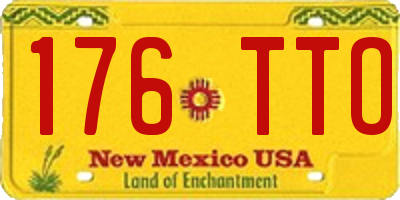 NM license plate 176TTO