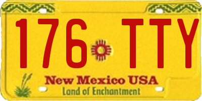 NM license plate 176TTY