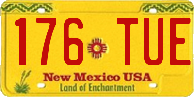 NM license plate 176TUE