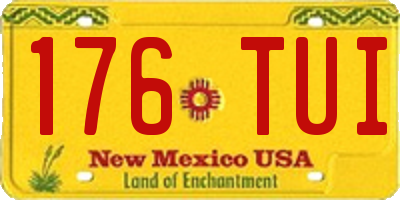 NM license plate 176TUI