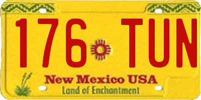 NM license plate 176TUN
