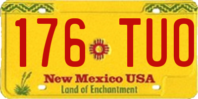 NM license plate 176TUO