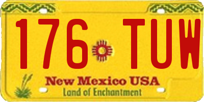 NM license plate 176TUW