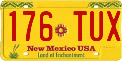 NM license plate 176TUX