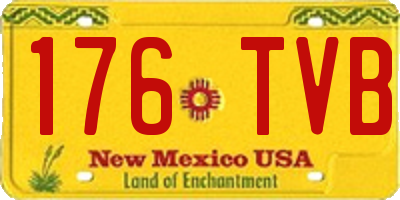 NM license plate 176TVB
