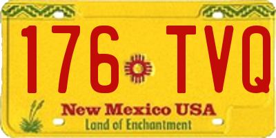 NM license plate 176TVQ